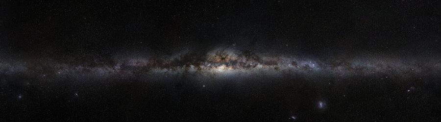 Bild der Milchstraße von außerhalb der Galaxie.